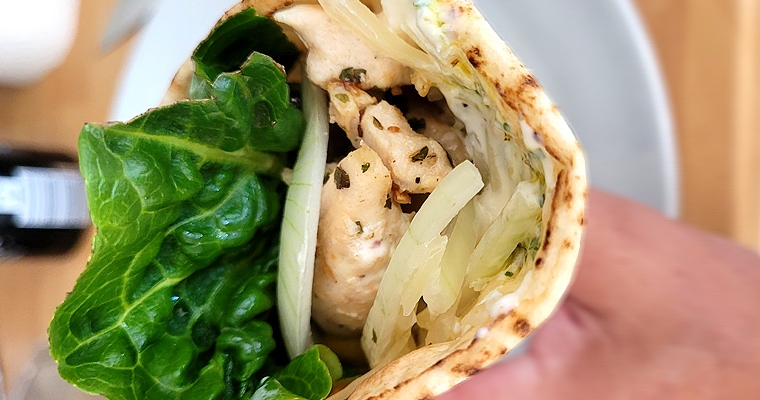 wrap mit Hühnchenfleisch